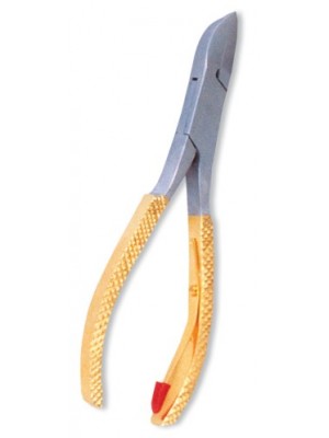 Nail Cutter, Single Spring. Half Gold.