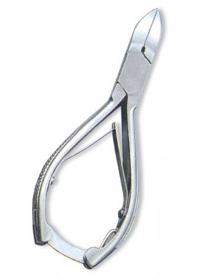Nail Cutter, Double Spring w/lock. Mirror Finish.